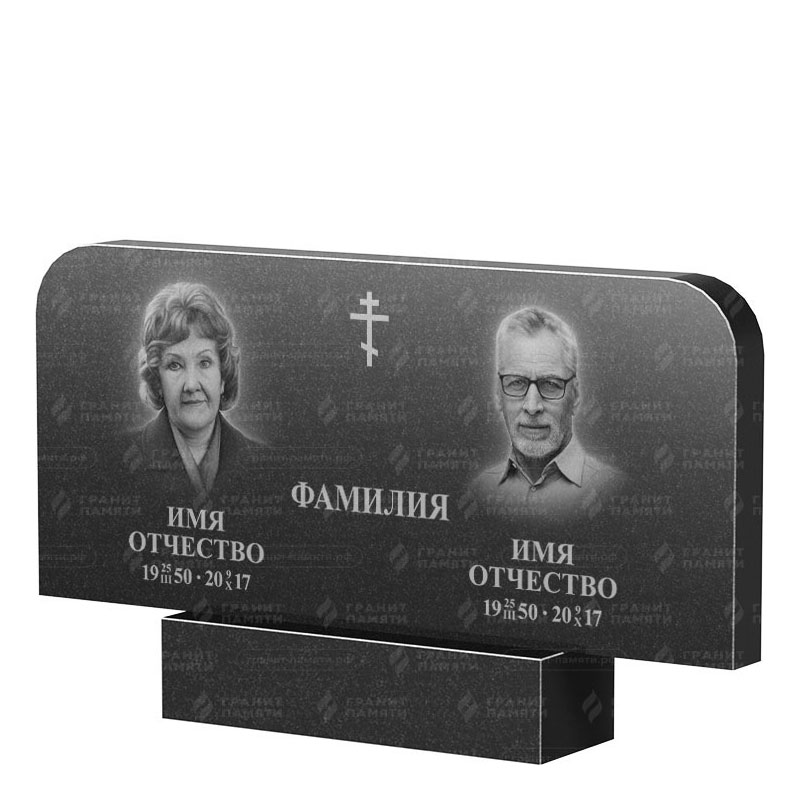 Памятники из гранита двойные в Уфе | Двойной гранитный памятник ФГ-254