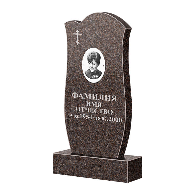 Памятники из цветного гранита в Уфе | Памятник из гранита Карел Brown ФГЦ-039