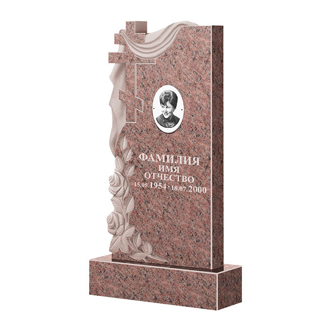 Гранитные памятники в Уфе | Памятник из гранита Розалия Pink ФГЦ-189