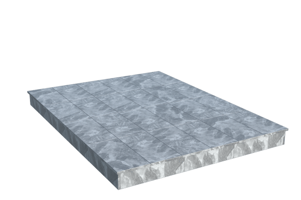 Площадки на могилу в Уфе | Площадка с вертикальной (15 см) мраморной облицовкой