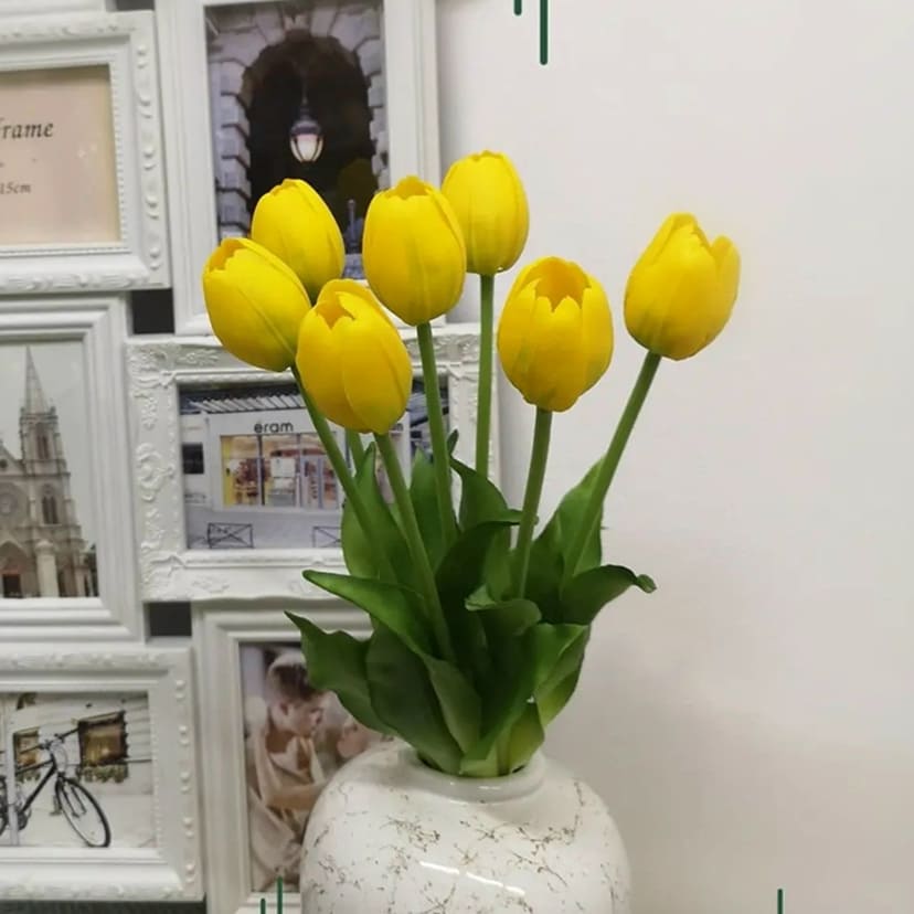 Искусственные цветы в Уфе | Цветы искусственные «Тюльпаны», желтые, букет