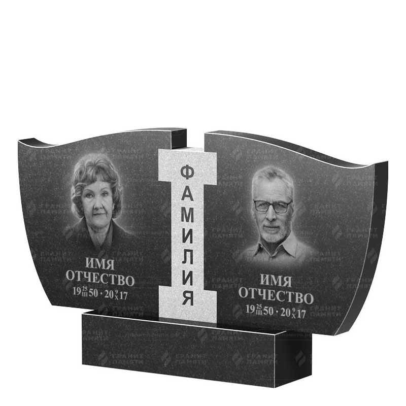 Памятники из гранита двойные в Уфе | Двойной гранитный памятник ФГ-138