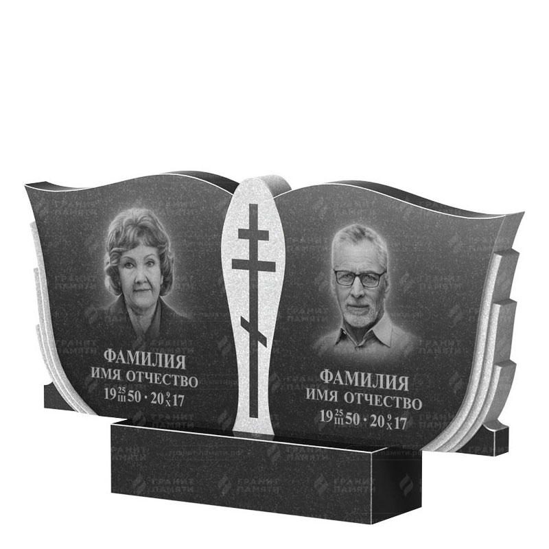 Памятники из гранита двойные в Уфе | Двойной гранитный памятник ФГ-136