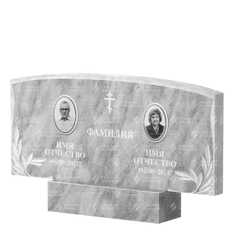 Памятники из мрамора в Уфе | Двойной мраморный памятник ФМ-135