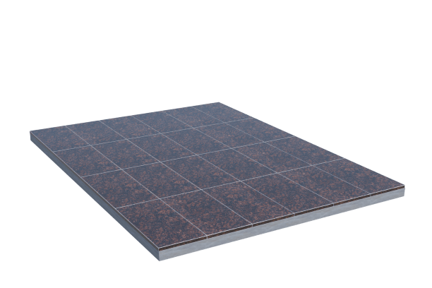 Площадки на могилу в Уфе | Площадка с облицовкой Дымовским гранитом