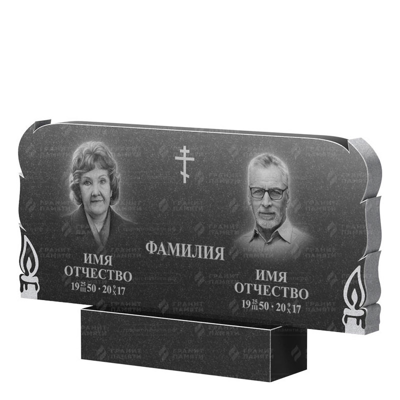 Памятники из гранита двойные в Уфе | Двойной гранитный памятник ФГ-133