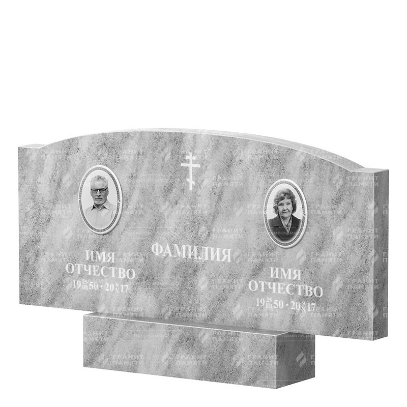 Памятники из мрамора в Уфе | Двойной мраморный памятник ФМ-257