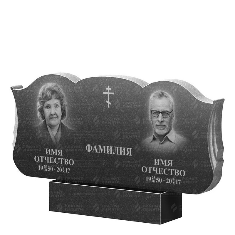 Гранитные памятники в Уфе | Двойной гранитный памятник ФГ-261