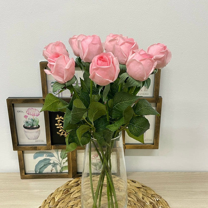 Искусственные цветы в Уфе | Цветок искусственный «Роза», нежно-розовая, одиночный