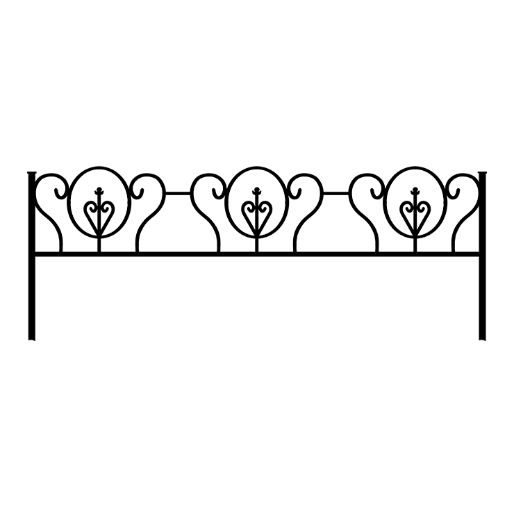 Металлические оградки, столы, скамейки в Уфе | Оградка №3