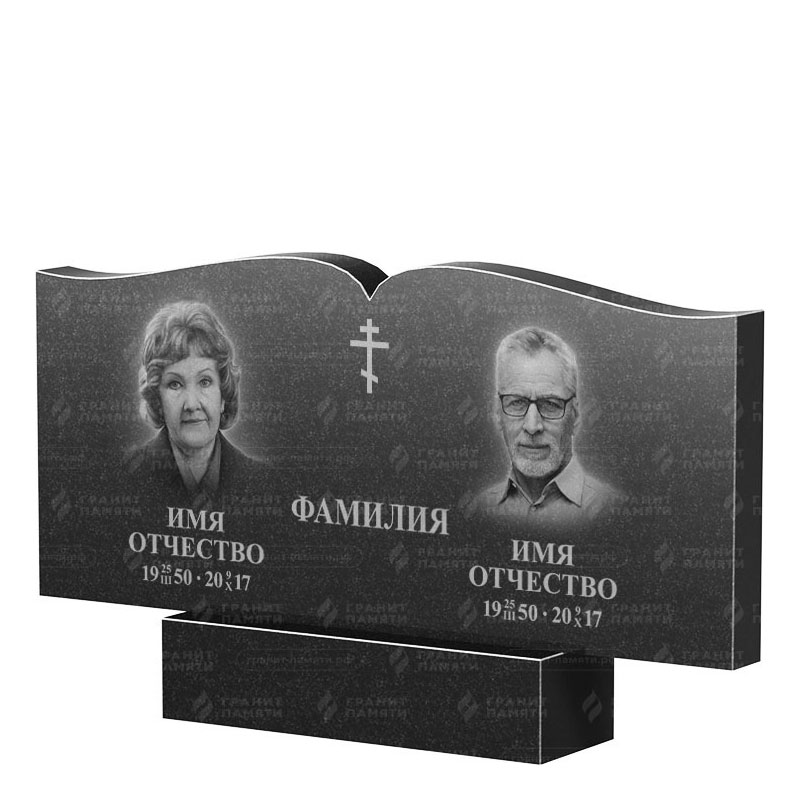 Гранитные памятники в Уфе | Двойной гранитный памятник ФГ-259