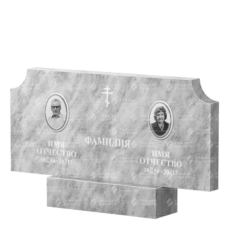 Памятники из мрамора в Уфе | Двойной мраморный памятник ФМ-253