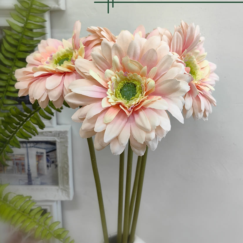 Искусственные цветы в Уфе | Цветок искусственный «Гербера», молочно-розовая, одиночный