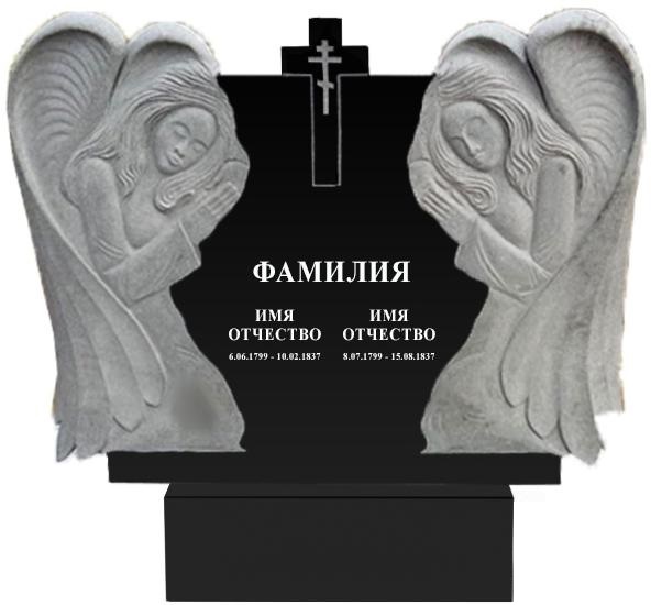 Памятники с ангелом на могилу в Уфе | Гранитный памятник Ангел №1