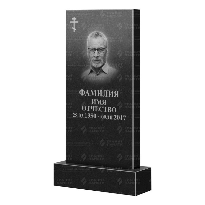 Памятники из гранита классические в Уфе | Гранитный памятник Прямой