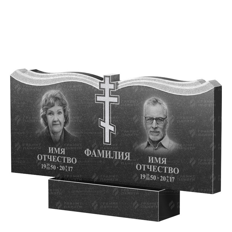 Гранитные памятники в Уфе | Двойной гранитный памятник ФГ-262