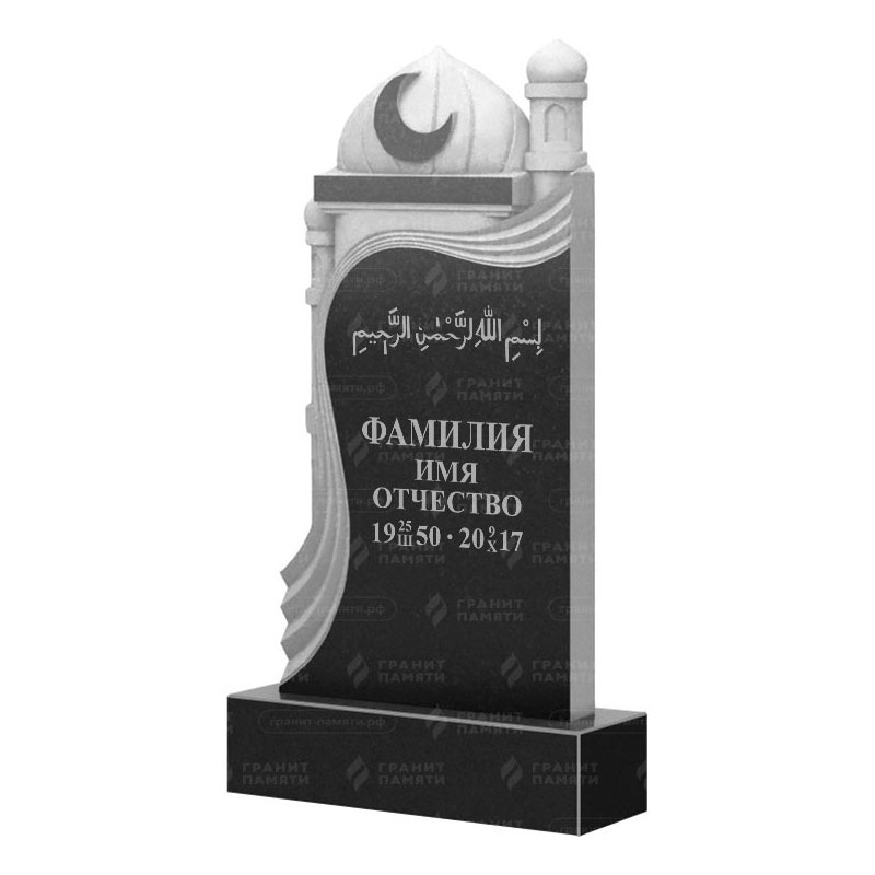 Мусульманские памятники на могилу в Уфе | Гранитный памятник ФГ-228