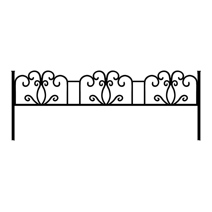 Металлические оградки, столы, скамейки в Уфе | Оградка №4