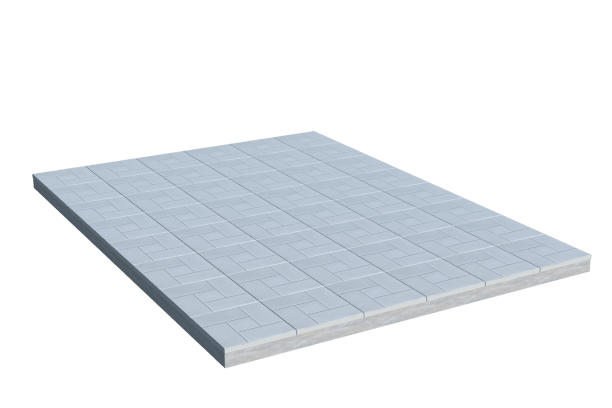 Площадки на могилу в Уфе | Площадка с тротуарной плиткой