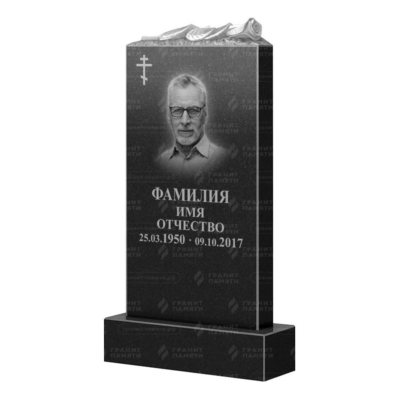 Памятники из гранита с цветами в Уфе | Гранитный памятник ФГ-105