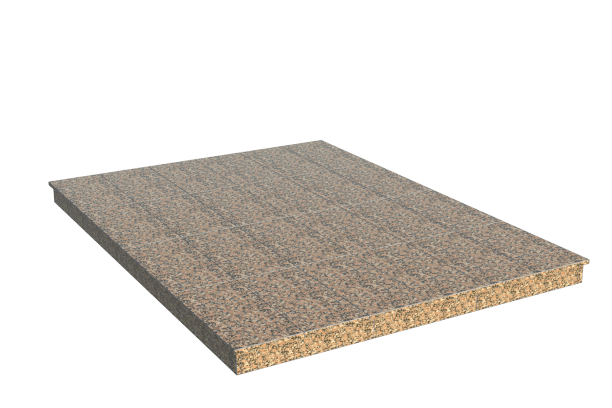 Площадки на могилу в Уфе | Площадка с вертикальной (10 см) облицовкой Южно-султаевским гранитом