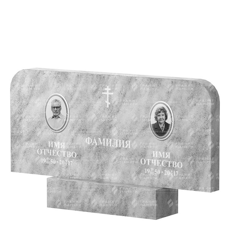 Памятники из мрамора в Уфе | Двойной мраморный памятник ФМ-254