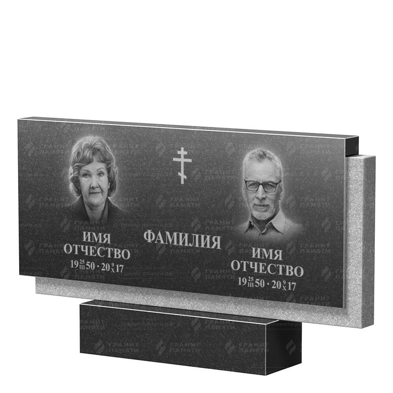 Памятники из гранита двойные в Уфе | Двойной гранитный памятник ФГ-132