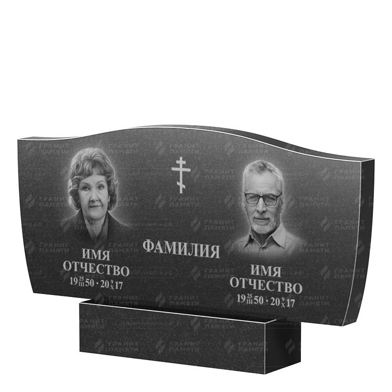 Памятники из гранита двойные в Уфе | Двойной гранитный памятник ФГ-258