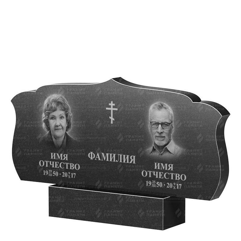 Памятники из гранита двойные в Уфе | Двойной гранитный памятник ФГ-130